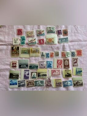 Lot #14 Vintage Stamp Lot 47 Romania USSR Yugoslavia Hungary Czech